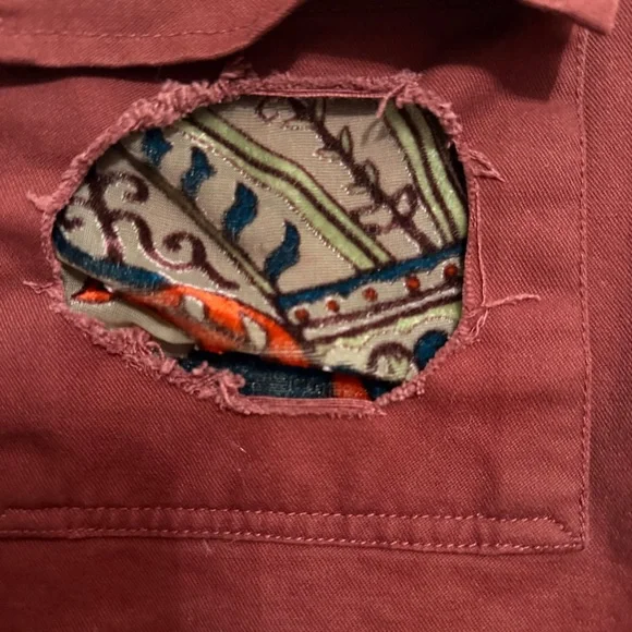 Vest Gimmicks by BKE bohemian Vest Paisley Back Size med NWOT - Picture 4 of 11